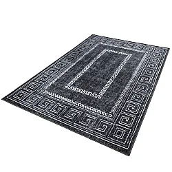 Vlakgeweven vloerkleed - Ankara Versace (zwart)