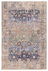 Vlakgeweven vloerkleed - Bouhjar (marineblauw/multi)