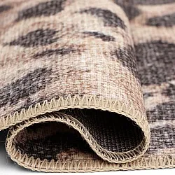Vlakgeweven vloerkleed - Cheetah (beige/zwart)