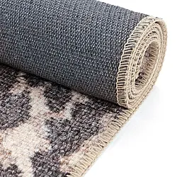 Vlakgeweven vloerkleed - Cheetah (beige/zwart)