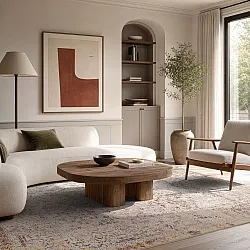 Vlakgeweven vloerkleed - Denizli (beige)
