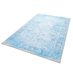 Vlakgeweven vloerkleed - Gombalia (blauw)