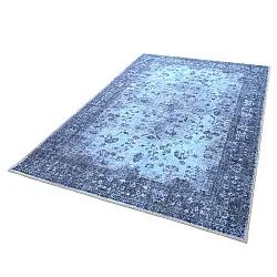 Vlakgeweven vloerkleed - Gombalia (marineblauw)