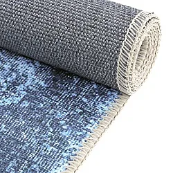 Vlakgeweven vloerkleed - Gombalia (marineblauw)