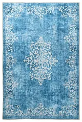 Vlakgeweven vloerkleed - Santi (blauw)