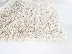 Hoogpolig vloerkleed - Kanvas (wit)