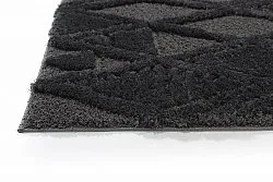 Hoogpolig vloerkleed - Rostock (zwart)