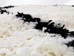 Hoogpolig vloerkleed - Akita (zwart/wit)