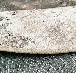 Rond vloerkleed - Flores (zwart/bruin/wit)