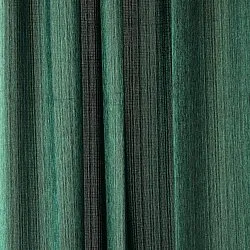 Gordijnen - Gordijn met linnenimitatie Andrada (donkergroen)