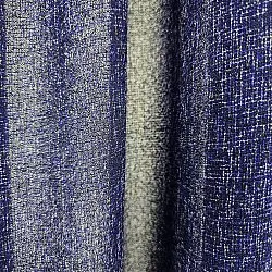 Gordijnen - Linnen gordijnen Cosmina (blauw)