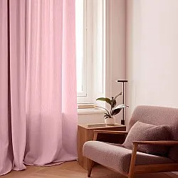 Gordijnen - Linnen gordijnen Cosmina (roze)
