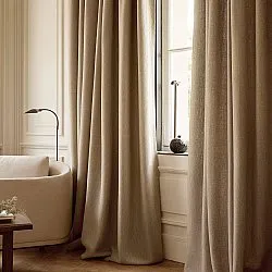 Gordijnen - Linnen gordijnen Melania (bruin)