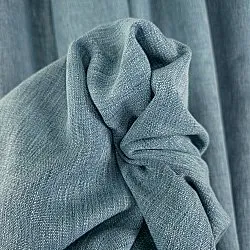 Gordijnen - Linnen gordijnen Melania (donker turkoois)