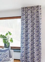 Gordijnen - Katoenen gordijn Laura (blauw)