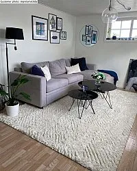 Hoogpolig vloerkleed - Monti (offwhite)