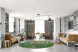 Rond vloerkleed - Povoa (groen)