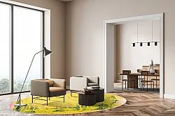 Rond vloerkleed - Lemos (geel)