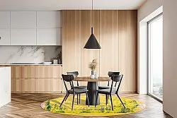 Rond vloerkleed - Lemos (geel)