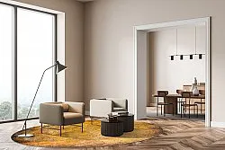 Rond vloerkleed - Minde (goud)