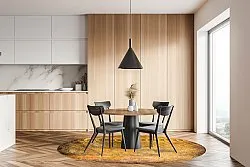 Rond vloerkleed - Minde (goud)