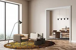 Rond vloerkleed - Leiria (goud)