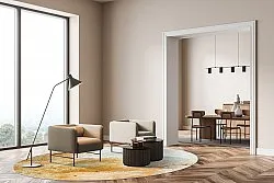 Rond vloerkleed - Amadora (goud)