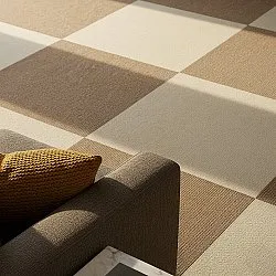 Vloerbedekking - Almeria Tapijttegels 24 st. (gestreept bruin)