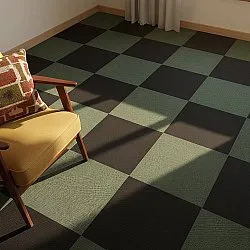 Vloerbedekking - Almeria Tapijttegels 24 st. (zwart)