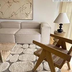 Hoogpolig vloerkleed - Fondi (grijs)