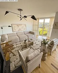 Hoogpolig vloerkleed - Fondi (beige)