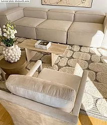 Hoogpolig vloerkleed - Fondi (beige)