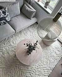 Hoogpolig vloerkleed - Monti (offwhite)