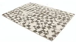 Wollen-vloerkleed - Kallatis (zwart/wit)