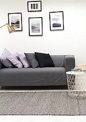 Wollen-vloerkleed - Varella (zwart/wit)