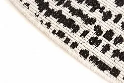 Rond vloerkleed - Brussels Swirl (zwart)