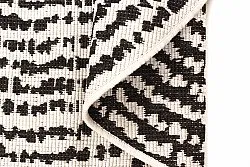 Rond vloerkleed - Brussels Swirl (zwart)