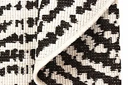 Rond vloerkleed - Brussels Swirl (zwart)