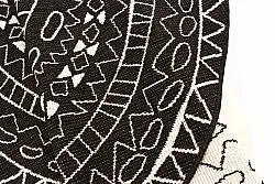 Rond vloerkleed - Brussels Diamond (zwart)