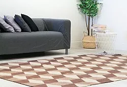 Wollen-vloerkleed - Floriáda (beige/bruin)