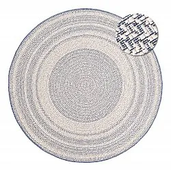 Rond vloerkleed - Indoor/Outdoor Angus (blauw)