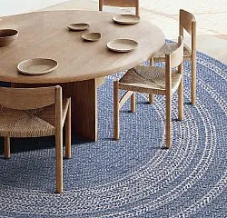 Rond vloerkleed - Indoor/Outdoor Angus (blauw)