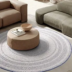 Rond vloerkleed - Indoor/Outdoor Angus (blauw)