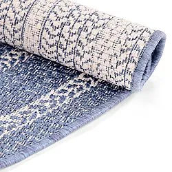Rond vloerkleed - Indoor/Outdoor Angus (blauw)