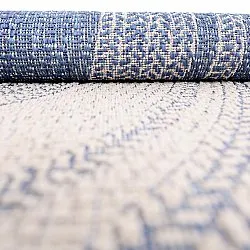 Rond vloerkleed - Indoor/Outdoor Angus (blauw)