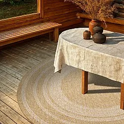 Rond vloerkleed - Indoor/Outdoor Angus (natuur)
