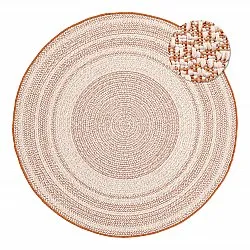 Rond vloerkleed - Indoor/Outdoor Angus (rood)