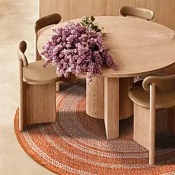 Rond vloerkleed - Indoor/Outdoor Angus (rood)