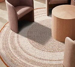 Rond vloerkleed - Indoor/Outdoor Angus (rood)