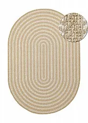 Ovaal tapijt - Indoor/outdoor Leander (natuur)